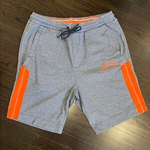 Boss Athletic Shorts in Gray with Orange Accents